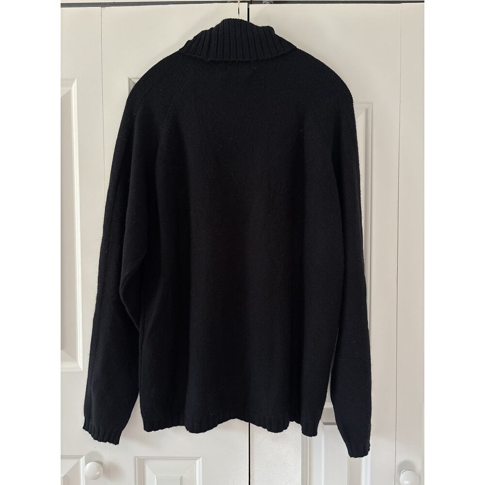 Claiborne Black Cashmere Blend Turtleneck Sweater M - Picture 7 of 8